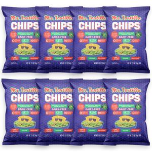 Mr. Tortilla Protein Keto Chips - Dairy Free, Keto Friendly Tortilla Chips Protein Snacks, 3 Net Carbs Per Serving, 10g Protein per Bag, Low Carb (Multigrain 2 oz Bags, Pack of 8) (2 Ounce (Pack of 8))