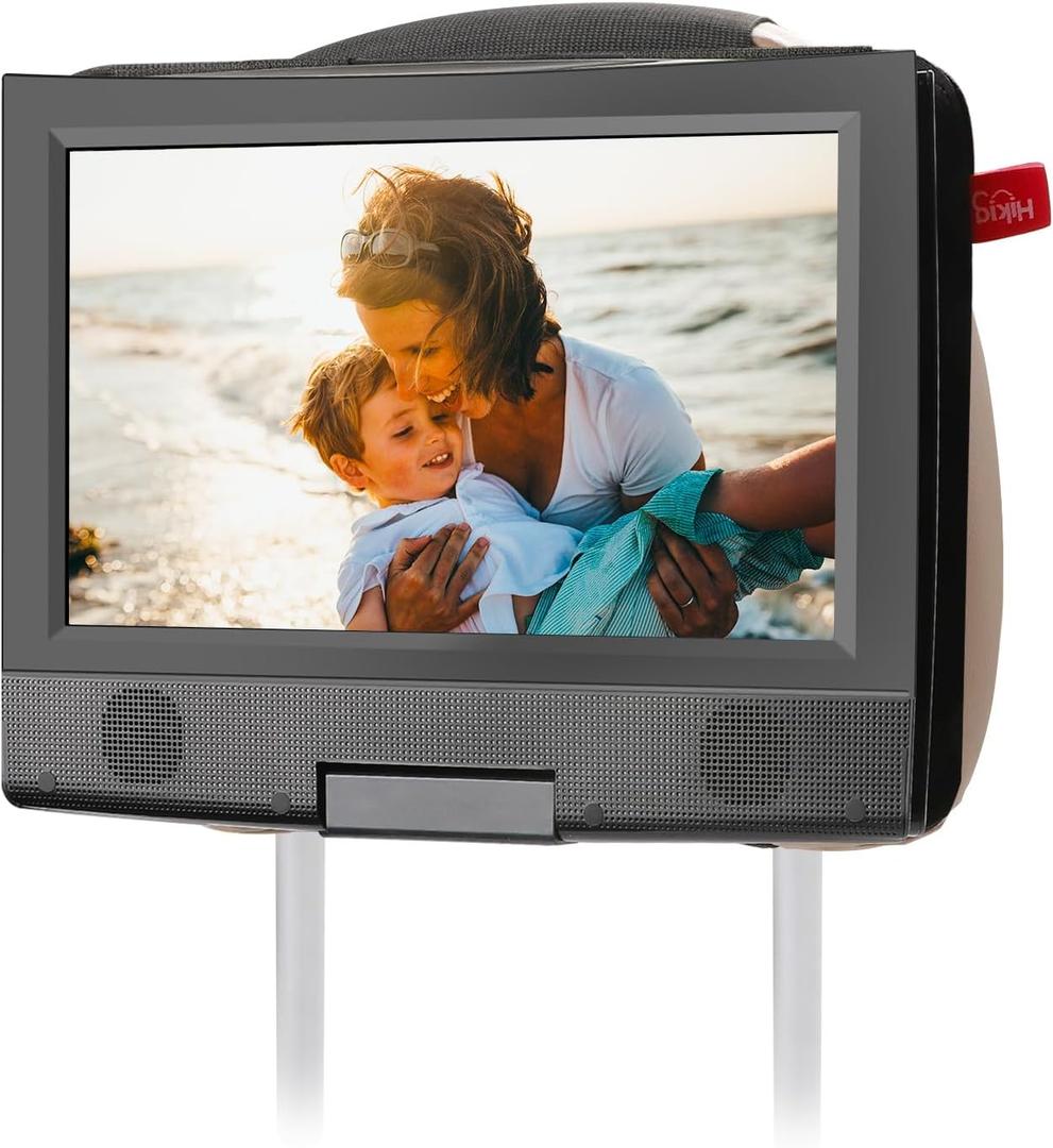 Qenker DVD Player Headrest Mount Holder Portable DVD Player Mount Car Back seat Headrest Holder for Swivel & Flip Portable DVD Player 7 inch to 12 inch - Black