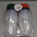 ELEGANT DISPOSABLES Twist Top Food Storage Containers 32 oz 12 Pack Plastic Freezer Storage Containers Leakproof Reusable with Screw on Colored Lids 3 Colors