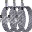 【Apple MFi Certified】iPhone 17 Charger, Stuffcool 3Pack USB to USB-C Charger Braided Cord USB A Type C Cable Fast Charging for iPhone 17/17 Air/17 Pro/17 Pro Max/16/16 Pro/15/Galaxy S25/S24/Pixel/iPad