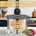 Sous Vide Precision Cooker Silicone Lids, Fits up to 11 pot, Compatible with Anova/Joule/Inkbird Culinary Sous Vide Precision Cookers, Prevent Water Evaporation and Retain Flavor (Gray) (Grey)