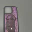 for iPhone Case,[Compatible with MagSafe] Luxury Bling Sparkle Flowing Glitter Liquid Sand Clear Soft TPU Phone Case (Purple,iPhone 15 Pro Max)