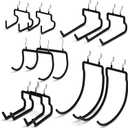 INCLY 10 Pack Heavy Duty Pegboard Hooks, 1/4" Pegboard Drill Holder Tool Utility Hooks, Peg Board Tool Hangers Accessories for Hanging Power Tools, Drill, Hammer, Workbench, Garage