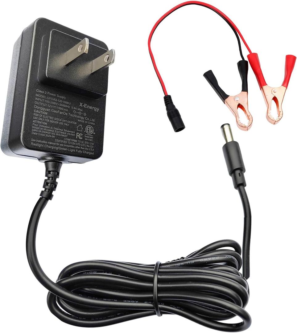 12V 1000mA Kids Ride on Charger 12 Volt Battery Charger for Kids Ride On Toys,Ride Toy Electric car Charger Universal Charger for Best Choice,Wrangler, Trax