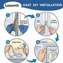 W10830162 refrigerator door gasket Replacement - Compatible with Whirlpool Fridge Door Gasket WRF535SMBW00, KBFS20EVMS13, IX6HHEXDSM00 Replaces Door Seal, 39.7 x 16.9"