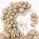 Amandir 153pcs Light Brown Balloons Arch Garland Kit Different Sizes 18 12 10 5 Inch Cream Beige Ivory Nude Neutral Boho Tan Balloon for Birthday Wedding Anniversary Gender Reveal Party Decorations