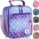 Lunch Box Kids,Premium Insulated Lunch Bag for Girls Boys,Soft Bag Mini Cooler Back to School Thermal Reusable Lunch Bag for Work School Picnic (Mermaid)