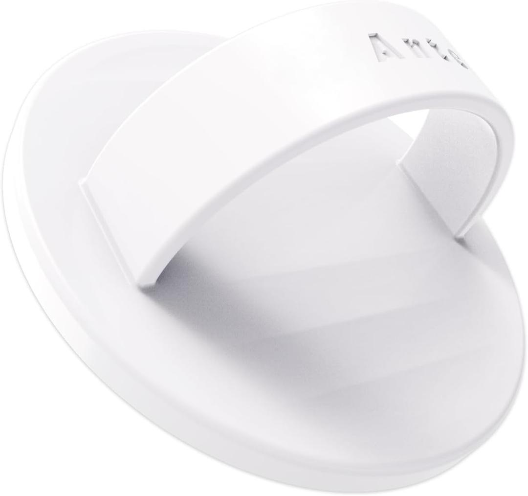 2 x Anteel Magnetic Cellphone Grip Holder, Liquid Silicone Comfy and Portable, Removable Finger Loop Ring Holder for iPhone, Magnetic Loop for Magsafe Phone Case, Patent Pending (White)
