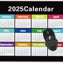 3 x Calendar Mouse pad Gaming Mouse pad Mousepad Nonslip Rubber Backing (2025 Year Calendar)