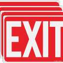 GicnKeuz Exit Signs,1410 Inches Exit Red Sign .040 Reflective Aluminum,Waterproof and Fade Resistant,4 Pre-drilled holes,Easy to Install,Indoors and Outdoors Use (4-pack)
