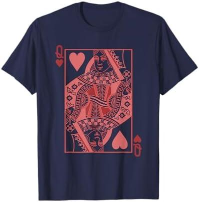 Pink Queen of Hearts Valentine's Mothers Day T-Shirt Medium