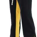 SCREENSHOT Track Pants 3202 Mens Streetwear Premium Stacked Flare Fit Urban Track Pants Workout Athletic Bottoms (Large, S41702-black/Yellow)