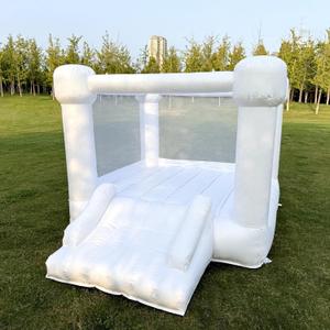 White Bounce House, PVC Materials, Bounce House for Kids 3-6 Blower Included, Bouncy House with Slide, 11ft L x 8ft W x 6.5ft H, Bouncy Castle Indoor Outdoor