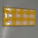 misaya 4 Packs Buffalo Disposable Table Cloth, 54 x 108 Inch Waterproof Plastic Tablecloth, Rectangle Yellow and White Checkered Table Covers for Picnic, Birthday, Party