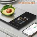 KUAIVO Smart Nutrition Food Scale with TFT Display, Tracks Calories, Fat, Carbs & Protein, Works with App for Daily Reports, 50 Built-in Foods, 23 Nutrients, Digital Kitchen Scale for Meal Prep