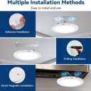 Aialun Rechargeable Motion Sensor Ceiling Lights, 3CCT&Dimmable Battery Operated Ceiling Lights with Remote, 7.5" Magnetic Ceiling Light Fixture for Closet, Laundry Room, Shower-1 Pack