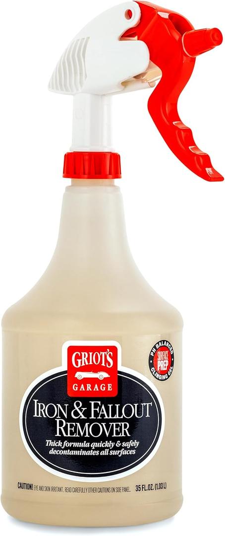Griot's Garage Iron and Fallout Remover for Car Detailing and Cleaning, Remove Rust, Embedded Debris and Fallout from Multiple Exterior Surfaces 10948, 35oz