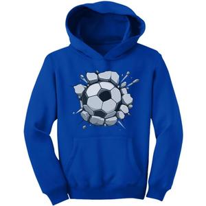 Tstars Youth Soccer Hoodie for Boys and Girls - Funny Sports Sweatshirt Gift for Players & Fans - Game Day Apparel (X-Large, Wall / Blue)
