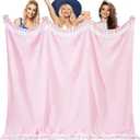 Genovega Oversized Giant Turkish Beach Towel Blanket  XXL Lightweight Quick Dry Sand Free Boho Throw Pool Cloud Sandrpoof Blankets Women Men Big Jumbo Wide 2 Person Size Dot Pinks