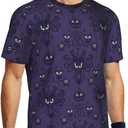 Blue Men's Short Sleeve Mesh Crew Neck T Shirt Athletic Running Gym Tee (Large)