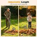 Heavy Duty Garden Rake, Metal Leaf Rake with 73 Inch Adjustable Handle and 25 Tines for Lawn, Yard, Garden Beds, Leaves, Debris and Shrubs