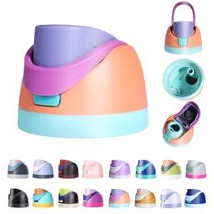 Branbox Replacement Lid for Owala Freesip, Compatible with Owala Cup 16oz 24oz 32oz 40oz, One Button Water Bottle Top Lid for Owala Freesip, Leakproof, BPAFree, OrangePurple