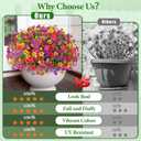 Yastouay Artificial Flowers for Outdoors, 22 Bundles UV Resistant Artificial Outdoor Flowers, Realistic Fake Outdoor Flowers Plant Faux Flowers for Outdoor Planters Front Porch Patio Window Box