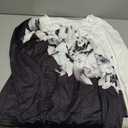 ROSELINLIN Womens Long Sleeve Tunic Tops Floral Fall Blouse Shirts (XX-Large, A BW Lotus)