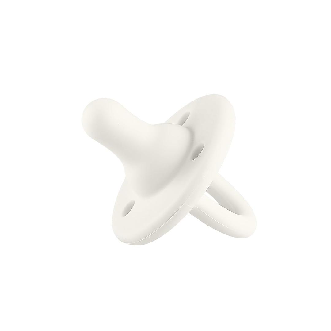 Lee Lee and Me Paci - Sand Color - 100% Medical Grade Silicone Pacifier Breast-Like Nipple Design for Better Latch - Size 0-18 Months