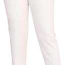 Kubsid Womens Straight Leg Pants 2026 High Waisted Stretchy Business Casual Work Pants Dress Office Trousers with Pockets (White, M)
