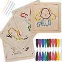 Montessori Wooden Lacing Toys for Toddlers and Kids Ages 2-4 5-7, Sewing Kit Fine Motor Skill Busy Board, Education Sensory Preschool Toy for 1 2 3 4 Year Olds, Birthday Gift for Boys and Girls