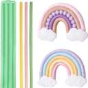 KALAIEN Hemp Rope Fondant Mold, Baroque Silicone Mold for Crafts, Leaves Clay With String Iod for Cake Border, Knitting Cake Decor Baking for Cupcake Topper (Style 5)