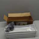 Sooyee 3 Tier Rolling Cart with Wheels,Slim Storage Cart,Under Desk Narrow Rolling Utility Cart Storage Organizer for Office Bathroom Kitchen Laundry Room Narrow Places, White