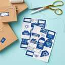 Big Dot of Happiness Hanukkah Menorah - Assorted Chanukah Holiday Party Gift Tag Labels - To and From Stickers - 12 Sheets - 120 Stickers