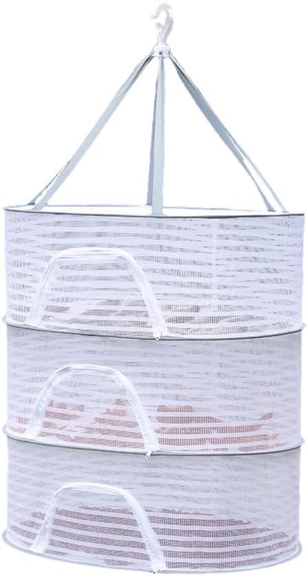 Balana Herb Drying Rack - 3 Layer Mesh Net, Plants & Fish Drying Net, Foldable Hanging Mesh Dryer for Buds, Fruits, Flowers, Vegetables, Fish (Size: M), Medium