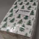 Horaldaily 100 Christmas Disposable Paper Decorative Guest Napkins, Christmas Pine Tree Snow Hand Towel for Party Lunch Dinner Kitchen Bathroom (4.3 X 7.9 inches)