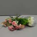 7pcs Fake Flowers for Decoration Small Silk Flowers for Home Decor Indoor Real Touch Artificial Flower Rose Peony for Farmhouse Boho Wedding Baby Shower Table Funeral Cemetery Decoration Pink