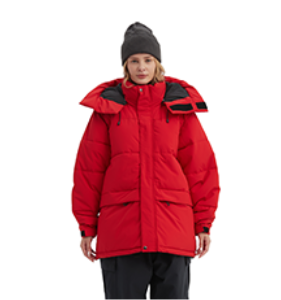NOMADIKA Oversize Waterproof Ski Jacket Thick Snow Coats with Detachable Hood Winter Skiing Snowboard Jackets for Women Men (Red, Small)
