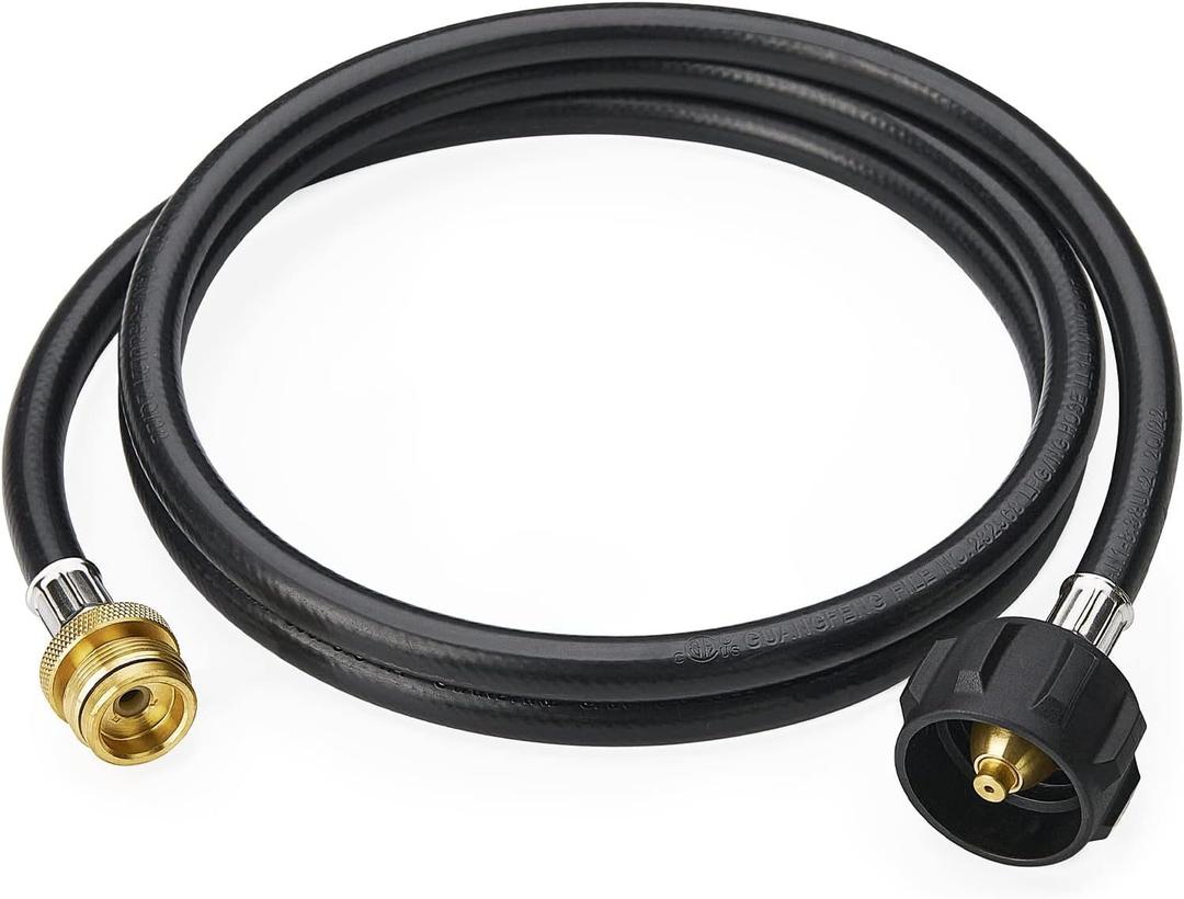 Propane Line, 5FT Gas Hose Adapter, Propane Tank Hose with QCC1/Type1 for 5-40lb Gas Line for Outdoor Barbecue Grills and Gas Appliances