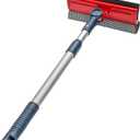 DSV Standard Professional Window Squeegee | 2-in-1 Window Cleaner Sponge and Soft Rubber Strip With Telescopic Extension Pole 20" - 30"(50cm-76cm) | Adjustable To Clean From Multiple Angles