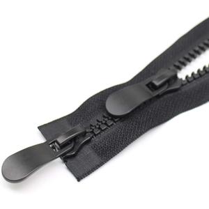 YaHoGa #8 34 Inch Two Way Separating Zipper Large Plastic Zippers for Sewing Coat Parka Down Jacket Heavy Duty Resin Zippers Bulk (Black 34")