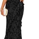 ZESICA Women's Summer Floral Sleeveless Bodycon Dress 2026 Square Neck Ruched Wedding Guest Party Maxi Dresses