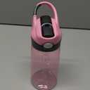 mountop Kids Water Bottle with Silicone Straw and Handle, Easy Use for Girls and Boys, BPA-free Water Bottle for Kids 14oz 400ml (Pink)