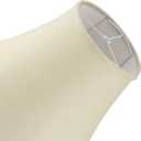 Aspen Creative 38004-2 Traditional Handsewn Bell Shaped Collapsible Spider Construction Lamp Shade in Cream, 8" Top x 17" Bottom x 13" Slant, Set of 2