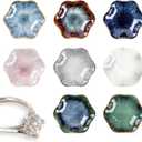 Ceramic Jewelry Tray 8pcs, Ring Dish, Key Bowl Ceramic Tray 4.33 Inch, Ttrinket Dish Jewelry Dish, Desktop Decoration, Gifts for Mother Girlfriend Daughter,Mother's Day Gift