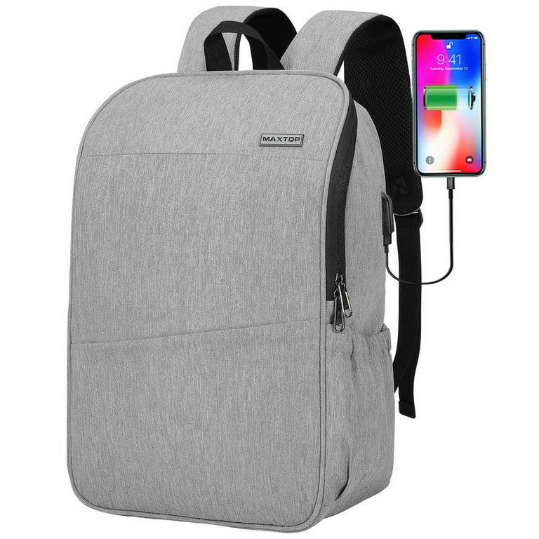MAXTOP Laptop Backpack with USB Charging Port Water Resistant College School Bag Computer Bookbag Fits 16 Inch Laptop