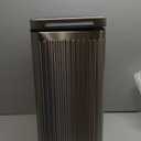 Home Zone Living 8 Gallon Kitchen Trash Can with Soft-Closing Lid and Step Pedal, Stainless Steel with Slim Ribbed Design for Home and Office, Silver, 30 Liters