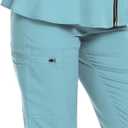 Scrub for Women Set - Cute Scrub Top & Pants with Zipper Multi Pocket, Anti Wrinkle, Slim Fit (Blue, XS)