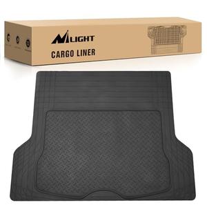 Nilight Rubber Cargo Mats for Cars Trucks SUVs, Universal Trim to fit for Most Vehicles, All Weather Protection Heavy Duty Cargo Liners