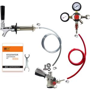BACOENG 1-Tap Kegerator Kit, Complete Beer Tap Kit for Refrigerator with Stainless Steel Tap Probe and Hose & Parts, Keg Tap Kit for Home Bars, Parties, Commercial Use (Single)